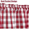 Buffalo Check Plaid Cotton Blend Kitchen Curtains - 2 of 4