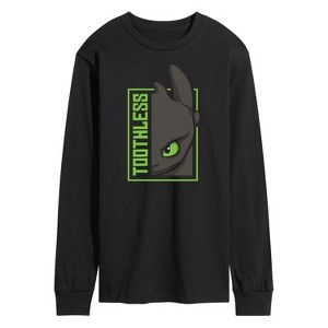 Men's - How to Train Your Dragon - Toothless Long Sleeve Graphic T-Shirt - 1 of 4