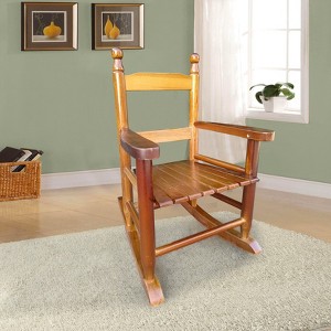 KTMBDW Child's Wood Porch Rocker - Perfect for Indoor or Outdoor All Weather Porch Rocker for Garden,Lawn,Balcony,Backyard for 6-10 Years Old - 1 of 4
