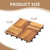 My Depot Outdoor Decking 12 in. W x 12 in. L Square Patio Natural Color Wood Interlocking Flooring Deck Tiles Straight Pattern - 3 of 4