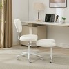 INFURNIC Task and Office Chairs Adjustable Meditation Chair with Swivel Footstool and Lumbar Support for Home Office, White, 36.2"*27.9"*41.3" - 2 of 4
