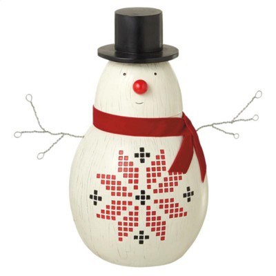Ganz 11" White and Red Snowman Christmas Tabletop Figurine