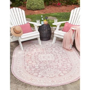 Unique Loom Outdoor Aztec Chalca Border Woven Area Rug - 1 of 4