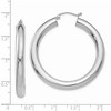 Black Bow Jewelry 5mm, 14k White Gold Classic Round Hoop Earrings, 40mm (1 1/2 Inch) - 3 of 4