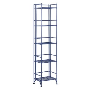 Breighton Home 57.5" Xtra Storage 5 Tier Folding Metal Shelf in Cobalt Blue - 1 of 4