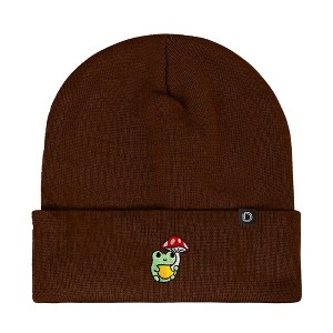 Dalix Mushroom Frog Embroidered Beanie Hat Cotton Cute Winter Fall Cap Womens - 1 of 4