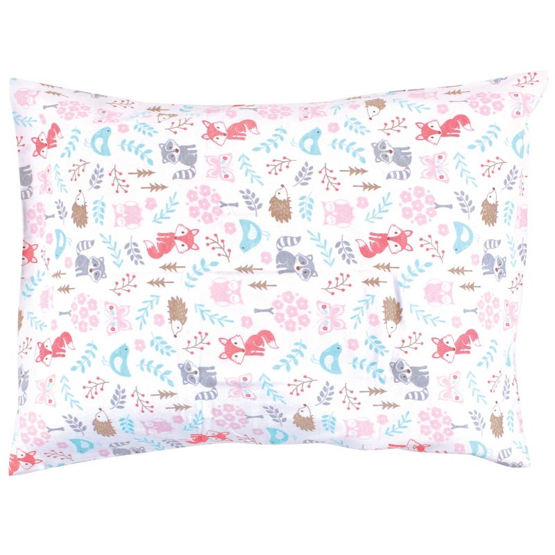 Hudson Baby Infant Girl Cotton Toddler Pillow Case, Woodland Fox, One Size, 4 of 5