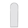 Black 63x20 inch metal arch stand full length mirror. - 2 of 4