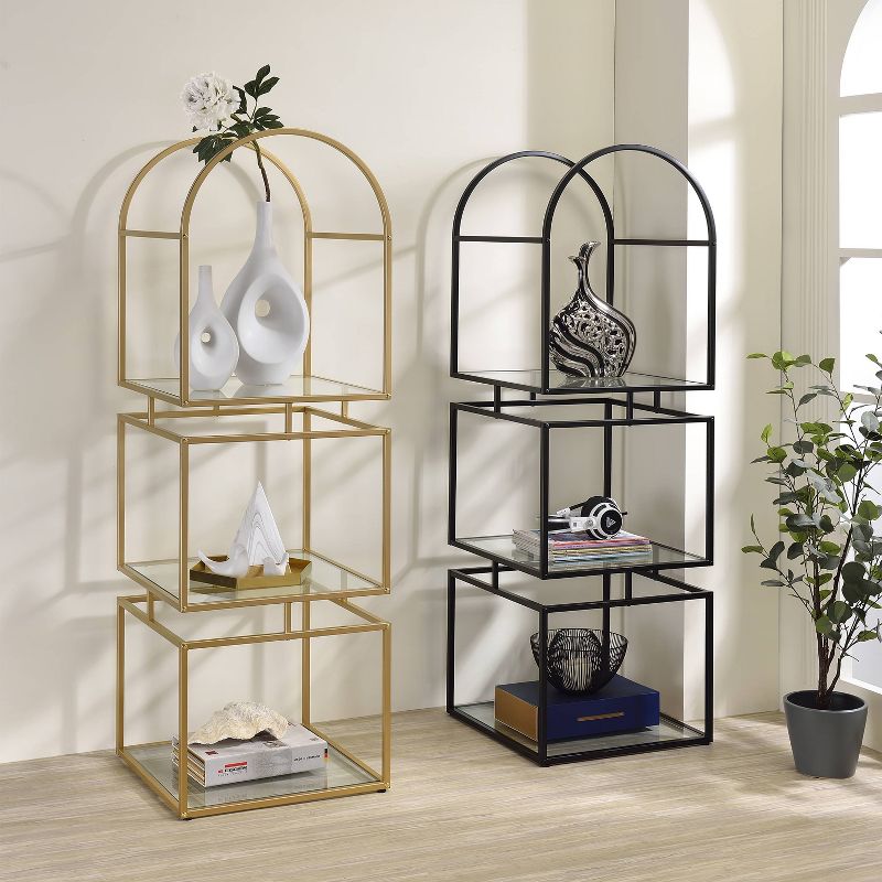 Kavery 3 Tier Open Glass Shelves Display Case - HOMES: Inside + Out, 6 of 7