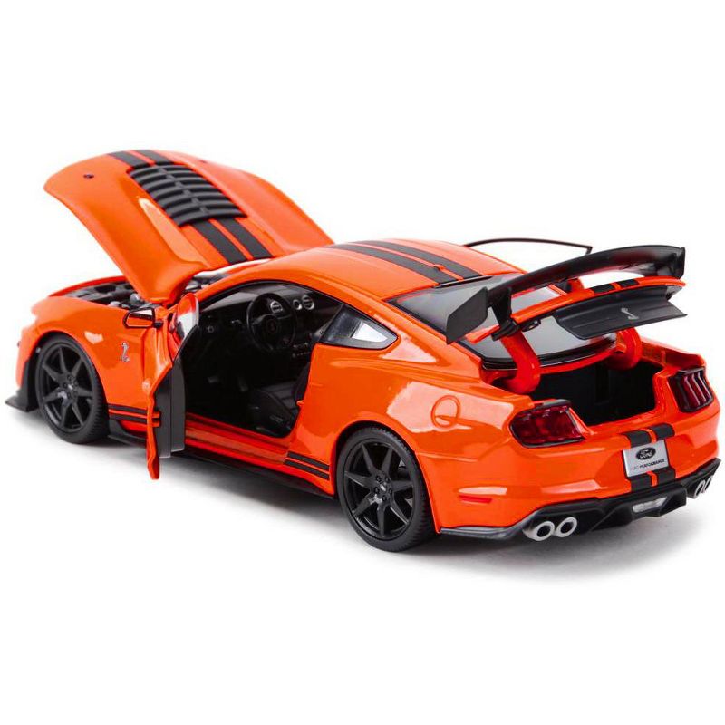 2020 Ford Mustang Shelby GT500 Orange with Black Stripes "Special Edition" 1/18 Diecast Model Car by Maisto, 3 of 4