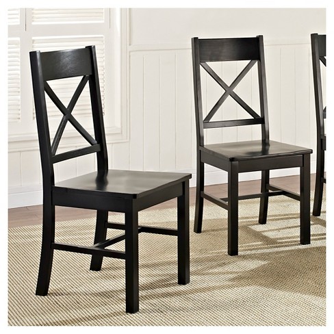 Distressed Dark Oak Wood Dining Kitchen Chairs Set Of 2 Saracina Home