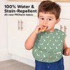 KeaBabies 3pk Presto Baby Bibs Waterproof with Food Catcher, Lightweight Toddler Bibs for Eating - 2 of 4