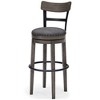 Caitbrook Barstool Gray - Signature Design by Ashley: Antiqued Finish, Swivel, Nailhead Trim - 3 of 4