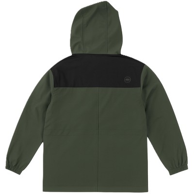 White Mountain Mens' Lightweight Hooded Trench Jacket, Olive/Black, Medium — фото 2