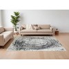 Black and Gray Abstract Hand Woven Area Rug - 2 of 4