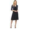 Rekucci Women's Stretch Knit Jersey Bolero Shrug with Ruched Sleeves - 4 of 4