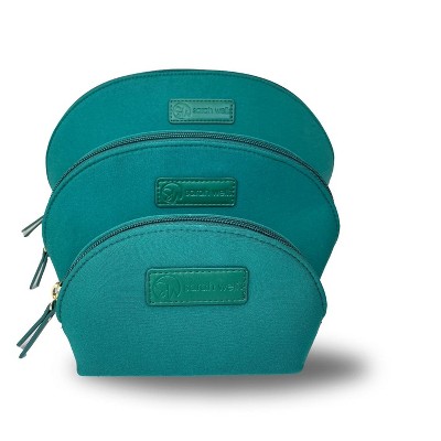 PackSWell Neoprene Organizer Set of 3 by Sarah Wells – Washable Zipper Pouches for Pump Parts, Travel, Makeup, Snacks, Tech Cords & More