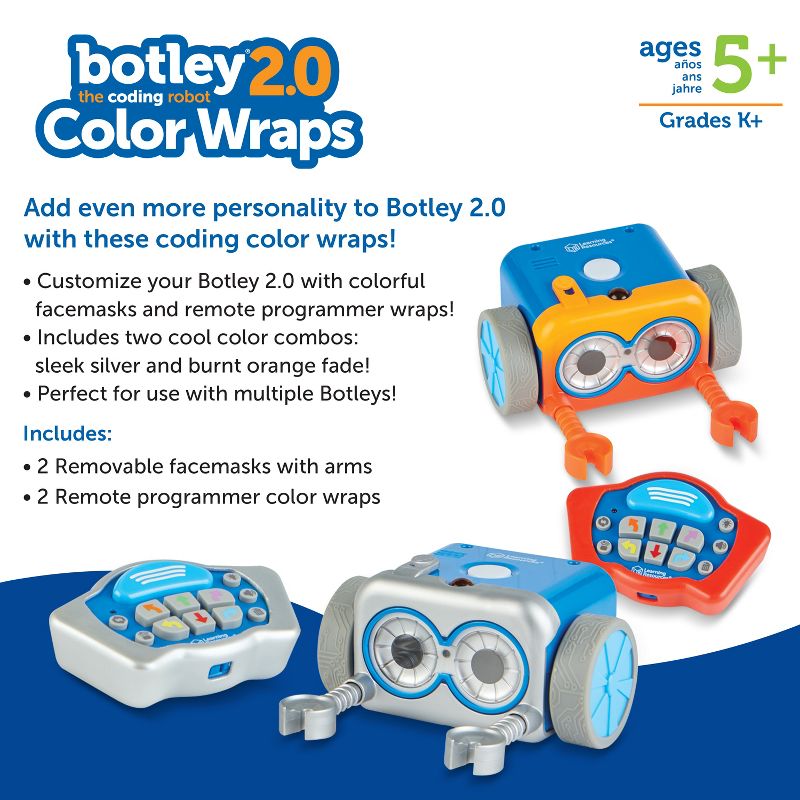 Learning Resources Botley 2.0 Color Wraps: Red & Silver Pack, 4 of 6