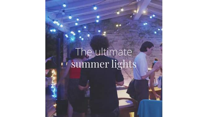 Twinkly Festoon  App-Controlled LED Bulb Lights String Indoor and Outdoor Smart Lighting Decoration, 2 of 9, play video