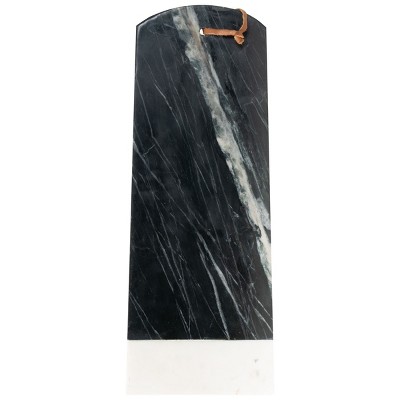 Large Rectangle Black Marble Serving Cutting Board - Foreside Home & Garden