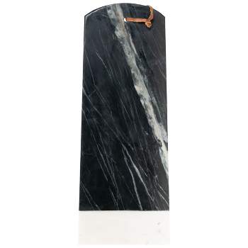 Large Rectangle Black Marble Serving Cutting Board - Foreside Home & Garden