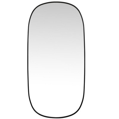 Elegant Lighting Metal Frame Oval Mirror 30x60 Inch in Black