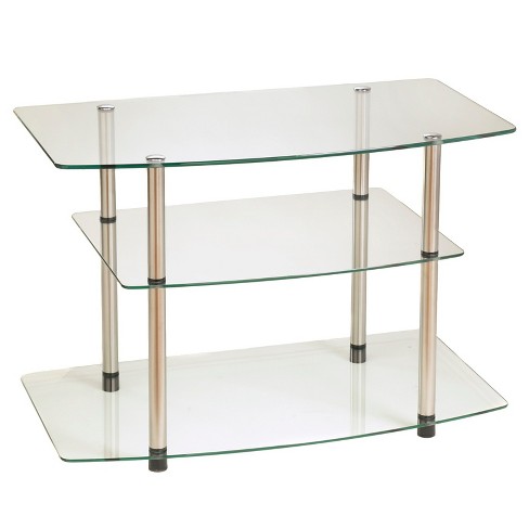 Classic Glass Tv Stand Glass Johar Furniture Target