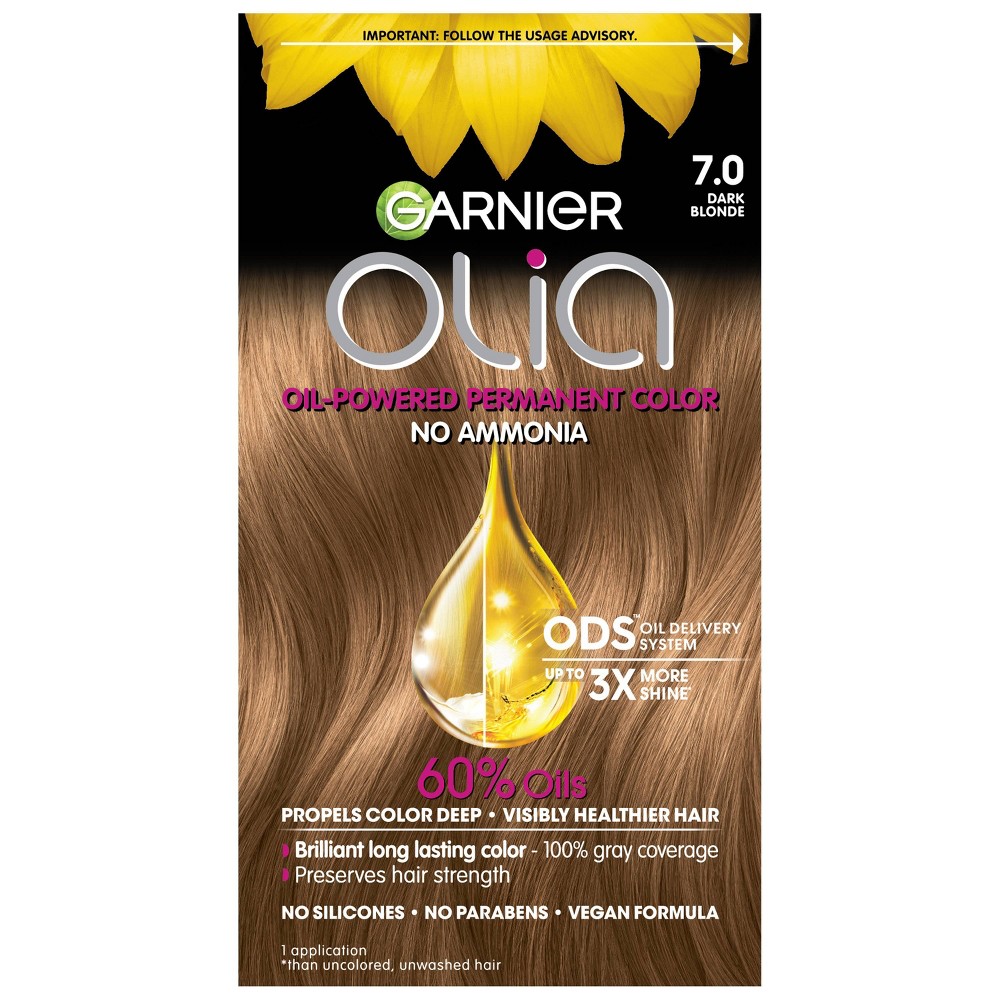Photos - Hair Dye Garnier Olia Oil Permanent Hair Color - 7.0 Dark Blonde - 1 kit - 6.3 fl o 