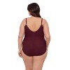 Aqua Green, Women's Princess Seam Shirred One Piece - 3 of 3