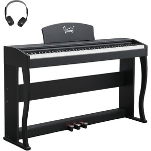 GLARRY Digital Piano 88 Keys Heavy Hammer Keyboard, with LCD Display and Headphone, Triple Pedals, Beginner Friendly - 1 of 4