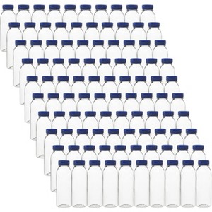 Clear Plastic Bottles 8oz PET Bottle with Flip-top Caps Made in USA - Pack of 100 - 1 of 4