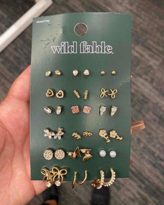 Wild Fable Nickel Free 18 Pair Stud Earrings New - beyond exchange