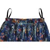 Women's Chiffon Pleated Midi Skirt - A-Line Skirt with Elastic Waist for Elegant Style Blue Floral - 4 of 4