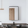 PAGED 15.7" Wall Mounted Bathroom Cabinet with Mirror and Adjustable Shelves, Metal Frame Medicine Cabinet for Bathroom/Living Room/Kitchen - 2 of 4