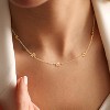 14K Gold Plated Charm Choker Necklace with Pearl & Clover, Cubic Zirconia Dainty Trendy Jewelry Gift for Women - 2 of 4
