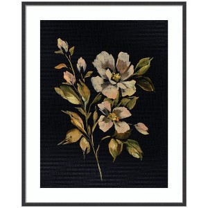 Kate and Laurel Framed Art Moody Floral 7 by Annie Quigley, 33x41, Stylish Black Narrow - 1 of 4