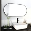 SEVOBAL Bathroom Vanity Mirrors Sturdy Aluminum Framed Mirror Sturdy with Reflection Enhancement Non-Deformation, Black, 17.7"*35.4"*1.2" - 4 of 4