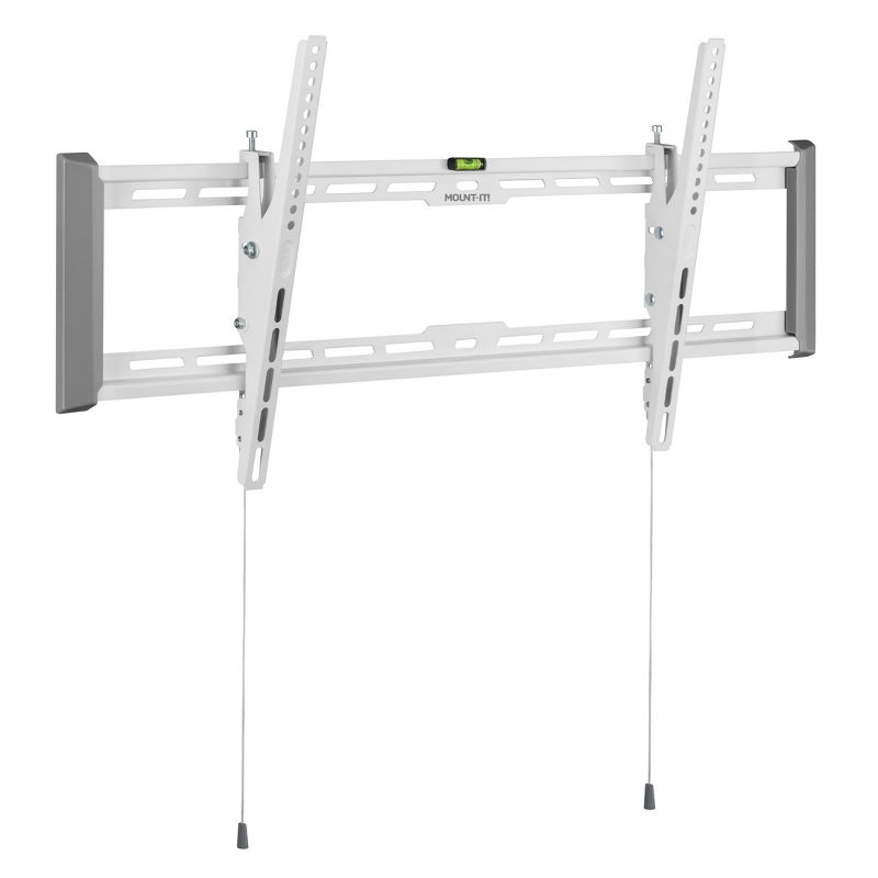 Mount-It! Ultra-Slim Heavy-Duty TV Wall Mount, Low 1.9" Profile, Tilting Wall Mount for TV 43" - 90" and up to 165 Lbs., VESA Compatible, White, 1 of 5