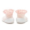 Komuello Toddler Girl First Walk Sock Shoes - Lace Trim - 4 of 4