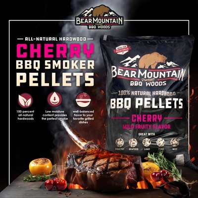 Bear Mountain 40 lb Cherry BBQ Wood Pellets for Smokers and Grills