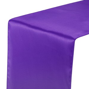 Unique Bargains Banquet Party Satin Fabric Smooth Soft Shiny Table Runner 12 x 108 Inch 6 Pcs - 1 of 4