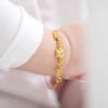 Baby Girls' Teddy Bear Figaro Bracelet Sterling Silver Gold Plated - In Season Jewelry - 3 of 4