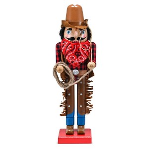 Ornativity Christmas Wooden Western Cowboy Nutcracker - 14 in - 1 of 4