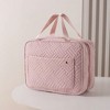 Anna-Kaci Hanging Toiletry Bag with Multiple Transparent Compartments and Travel Hook - Pink - 4 of 4