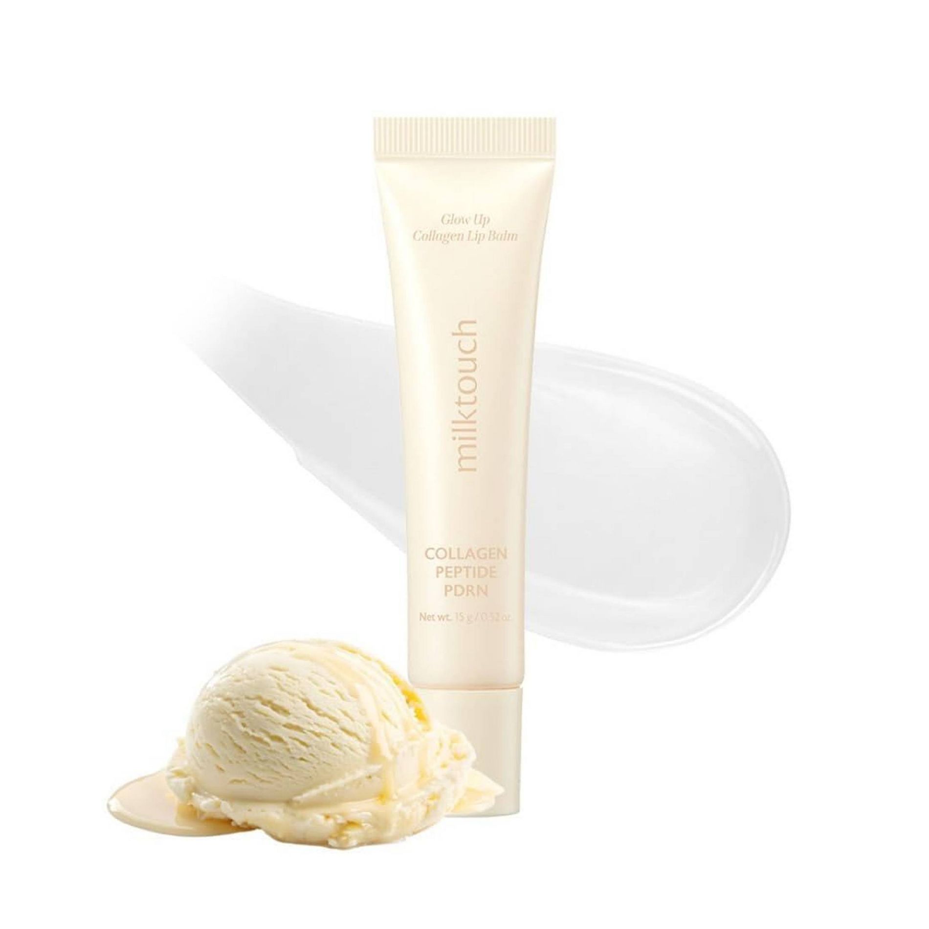 MilkTouch Glow Up Collagen Lip Balm - Vanilla Cake - 0.52oz - Beauty Studio