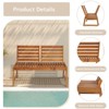 Karl Home | 49.6 in. Solid Wood Outdoor Bench with Adjustable Back - 3 of 4