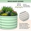 Outdoor Planter Raised Boxes for Vegetables,Flowers，2 Pcs Oval Raised Garden Bed,Galvanized Raised Beds,Open-Ended Base Metal Raised Planter Beds - 4 of 4