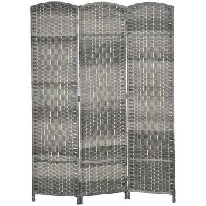 Aghana Digitals 3-Panel Folding Privacy Screen, 6' Tall Pine Wood Frame with Polypropylene Weave, - 1 of 4