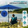ELJGET Outdoor Patio Umbrella 9FT with Push Button Tilt and Crank Waterproof UV Protection Market Umbrella with 8 Sturdy Ribs for Garden Backyard - 3 of 4