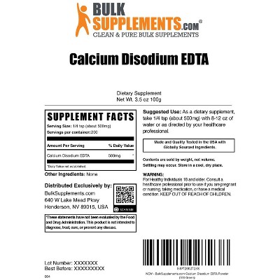 BulkSupplements Calcium Disodium EDTA Powder